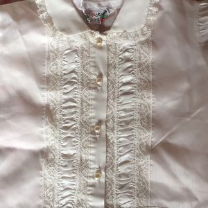 Hickory Dickory Shirts & Tops - PoshMini Silky White Lace Blouse Hickory Dickory Shirts & Tops - PoshMini Silky White Lace Blouse
